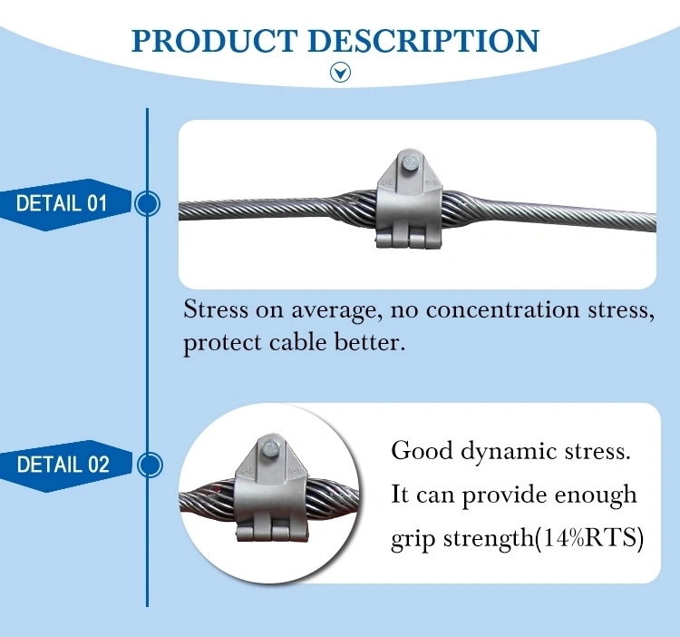 Aluminum Alloy Opgw Suspension clamp China factory price,AL alloy opgw AGS suspension armor rod