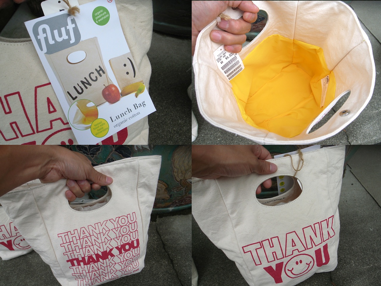 fluf organic lunch bag