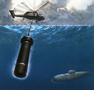 Гидролокационная система AQS-18(V)-5  с погруженным в воду датчиком