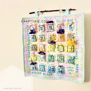 A fun quirky vintage style advent calendar made by CraftyRie.