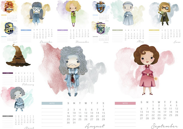 Harry Potter: Free Printable 2020 Calendar - Oh My Fiesta! for Geeks