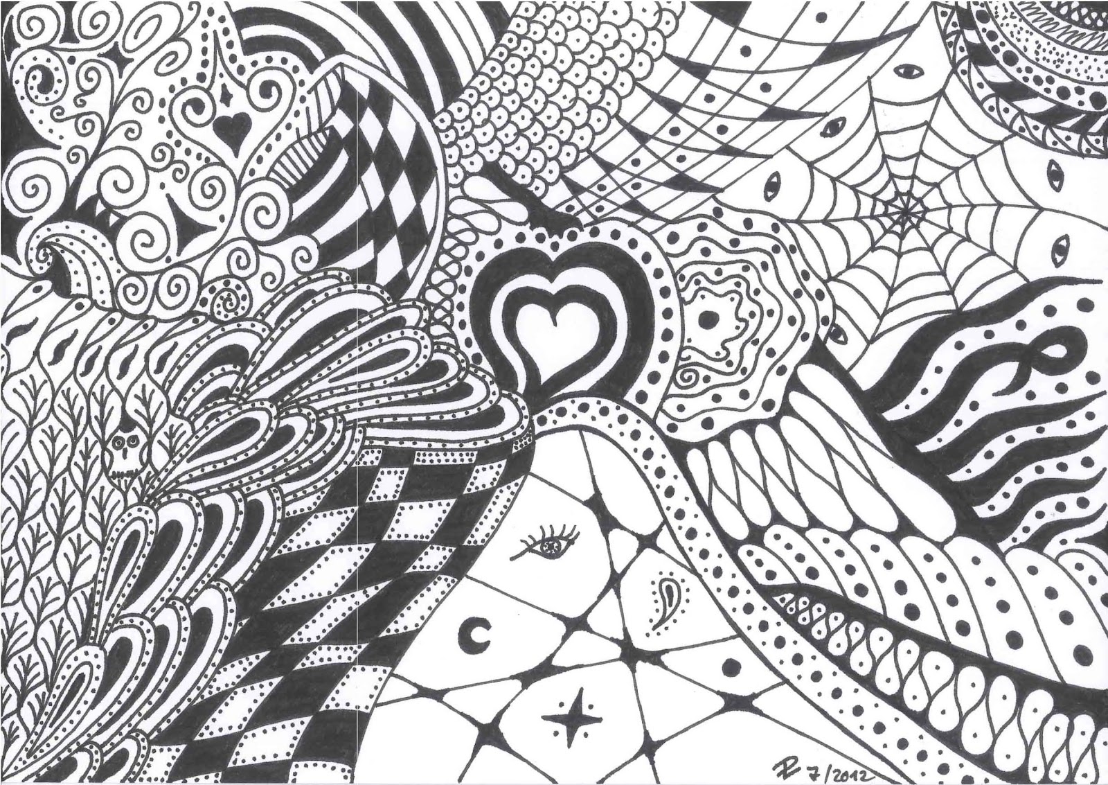 Kokopelli Design: Paint Party Friday: Zentangle