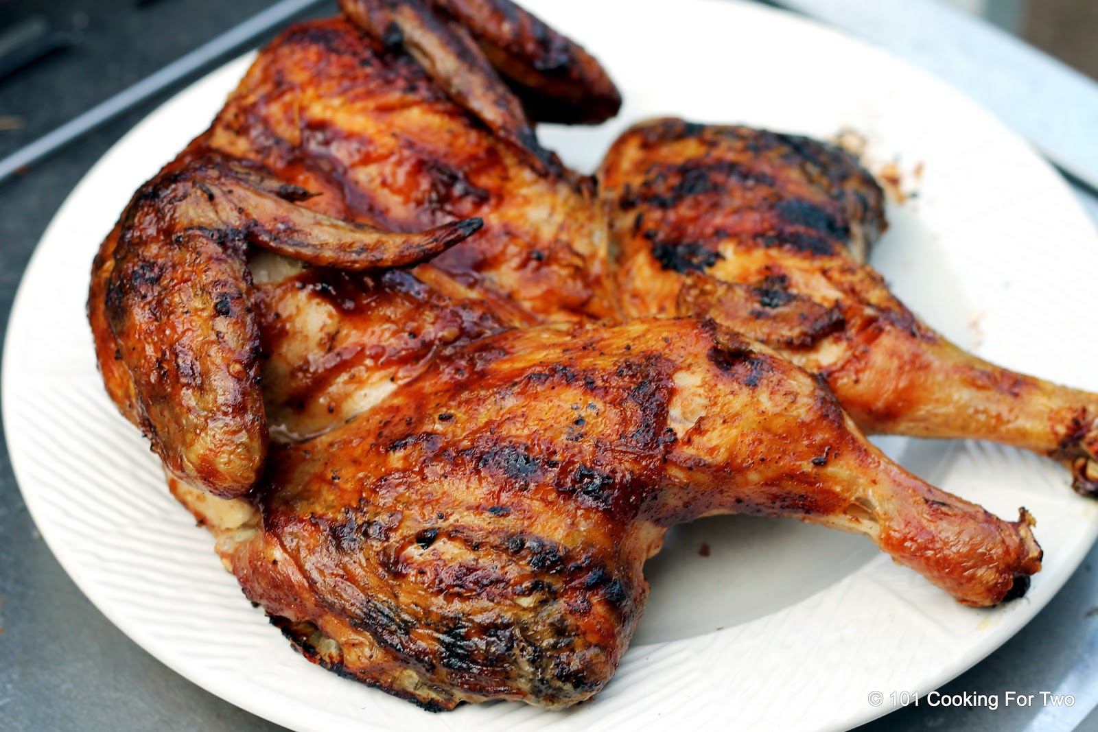 BBQ Grilled Butterflied Whole Chicken  101 Cooking For Two