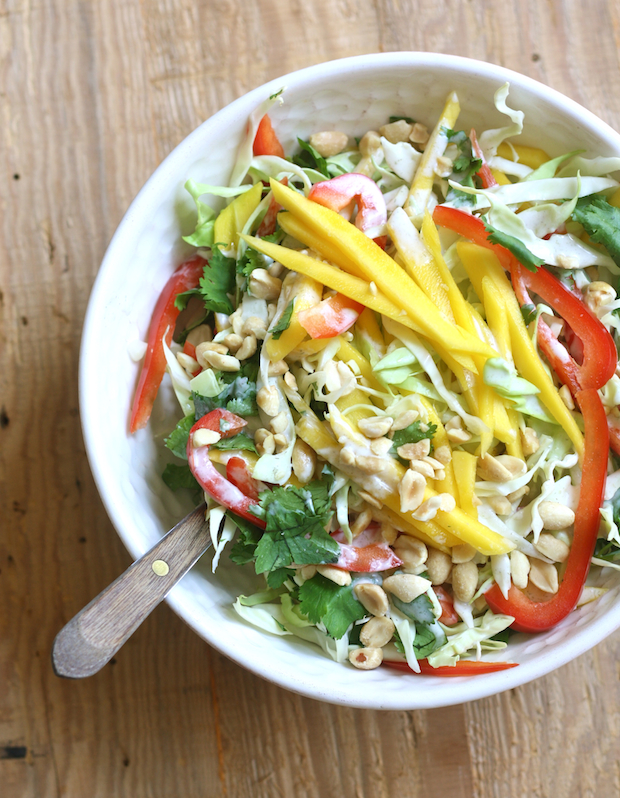 mango slaw with coconut-lime dressing by SeasonWithSpice.com