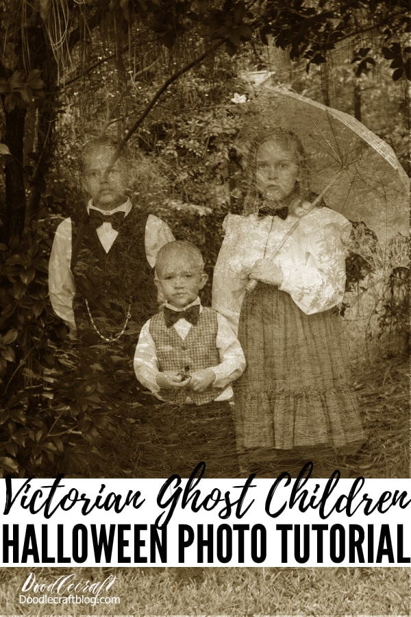 Victorian Ghost Children Halloween Photograph Editing Tutorial