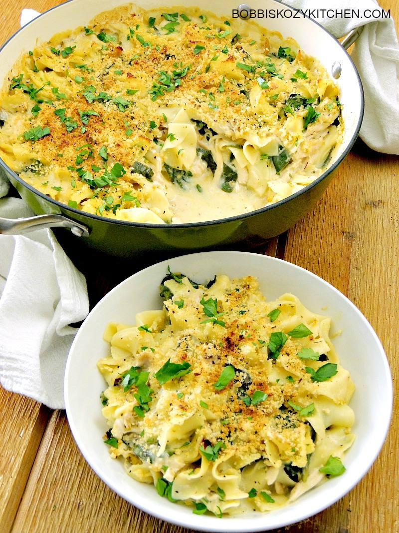Chicken Noodle Casserole with Spinach Bobbi's Kozy Kitchen