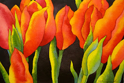 watercolor step tulips background painted painting prism project watercolour lessons paint flowers dark water watercolors colors tutorial artist pat howard