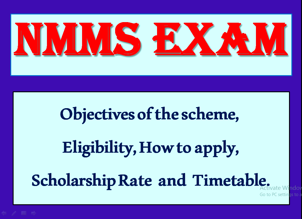 NMMS Exam 201920 Timetable