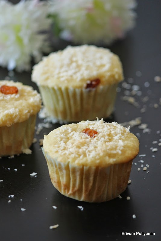 Erivum Puliyum Coconut Pineapple Tropical Muffins
