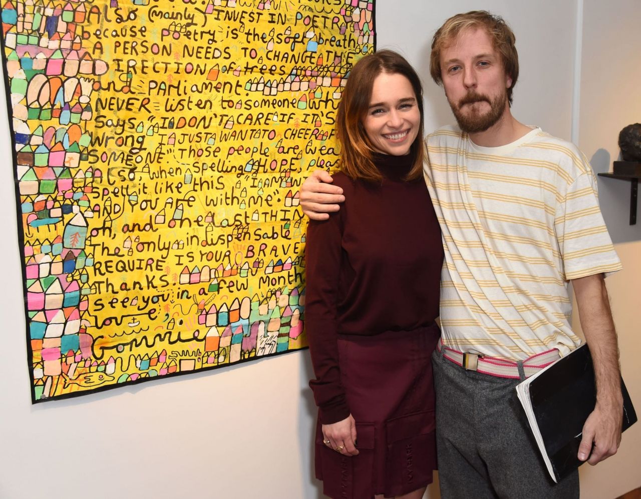 Emilia Clarke – Gommie Exhibition at Messums London 02/08/2020