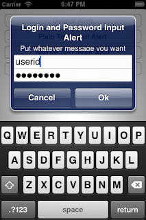 iOS Login and Password Alert View Style
