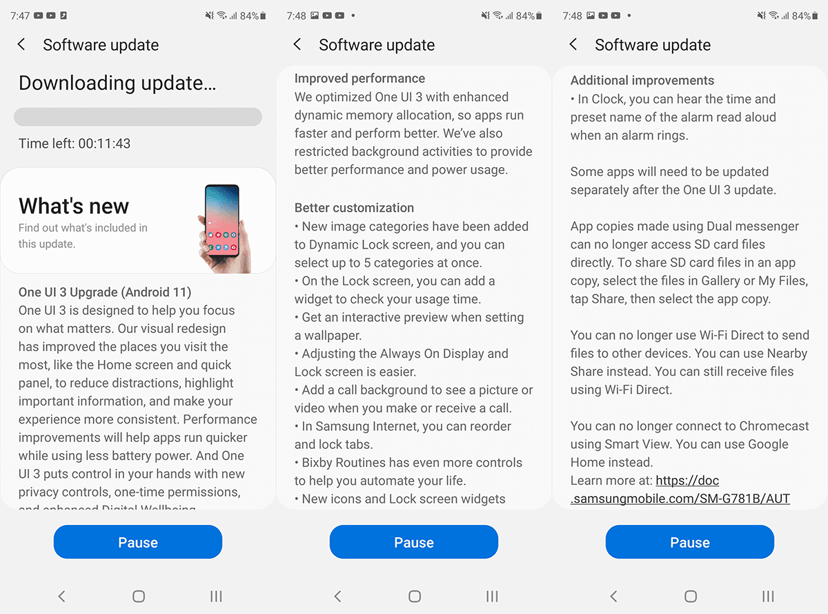 One UI 3.0 changelog One UI 3.0 changelog