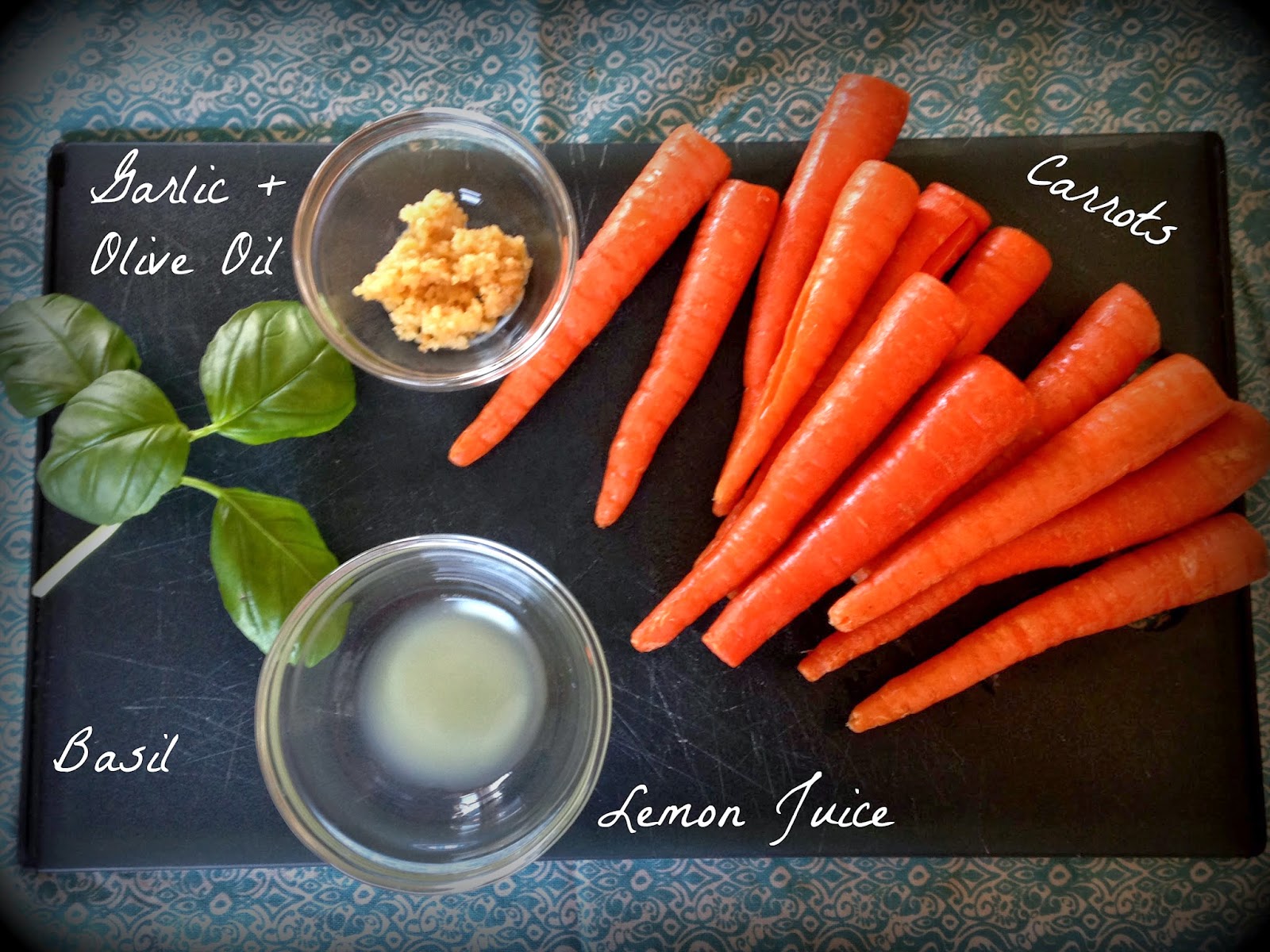 Garlic Roasted Carrots with Lemon + Basil Noms McGee