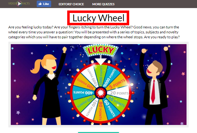 Videosquizstar Spin Lucky Wheel Quiz Answers
