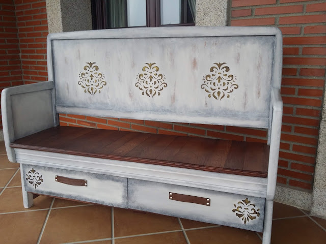 Crea construye recicla y restaura: Como hice un banco con un cabecero y