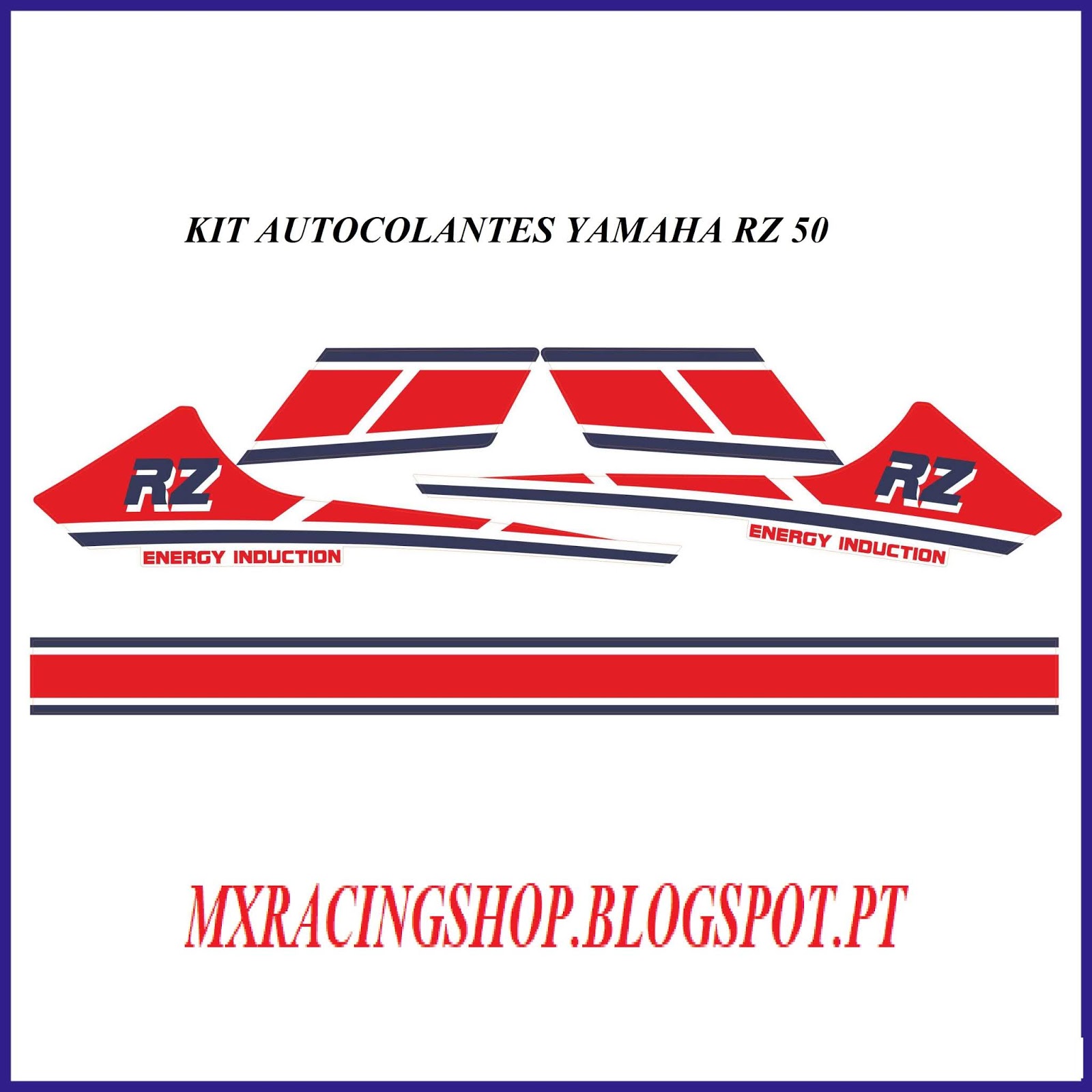 MX RACING SHOP: KIT DE PLÁSTICOS E AUTOCOLANTES YAMAHA RZ 50
