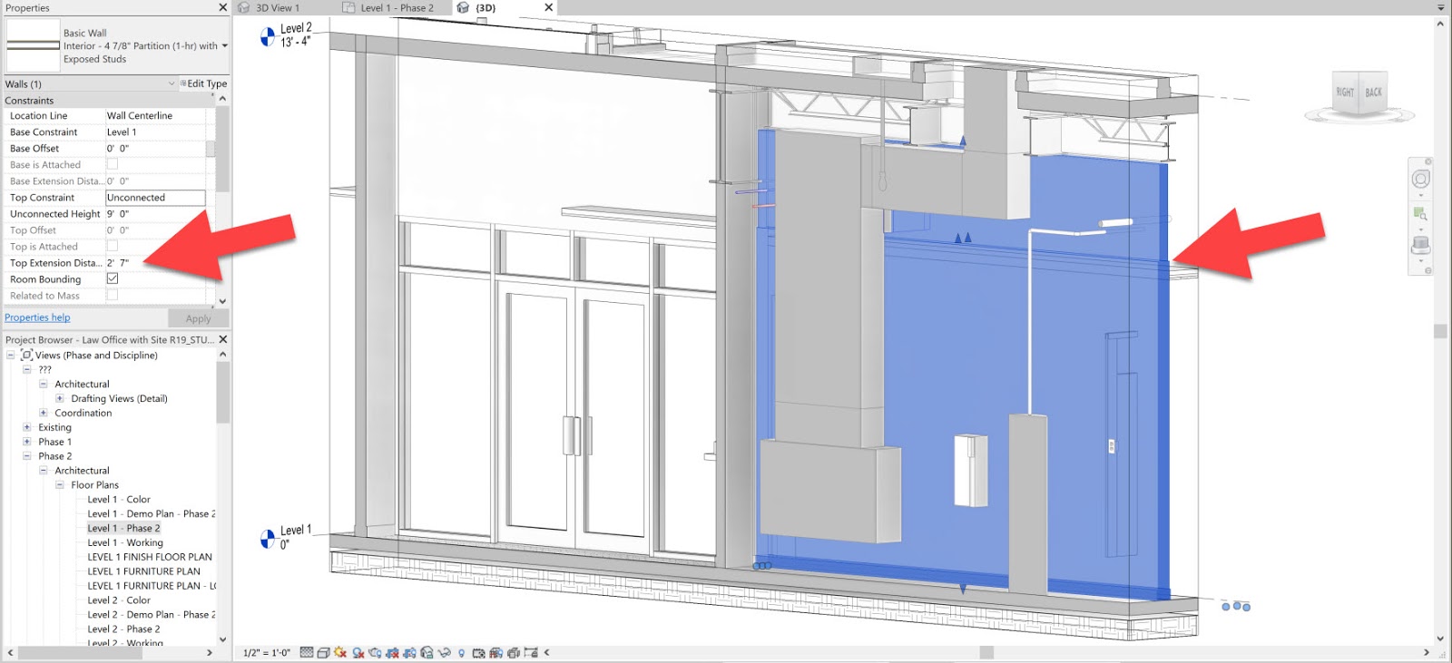BIM Chapters Revit Wall Type Trick Showing Studs in Walls, Sort Of