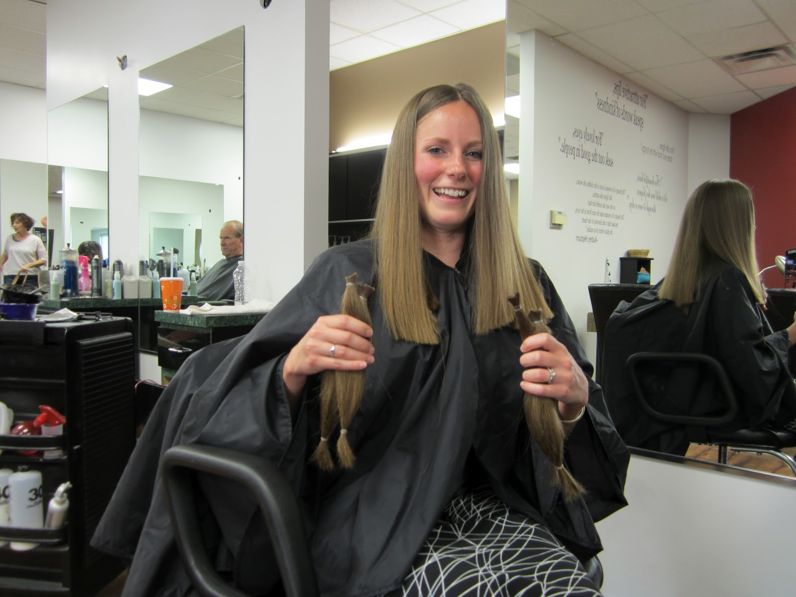 Our Beck Treks Hair for Her Before & After Donation