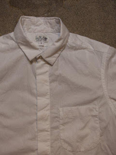 FWK by Engineered Garments "Short Collar Shirt in White 100's Broadcloth" Fall/Winter 2015