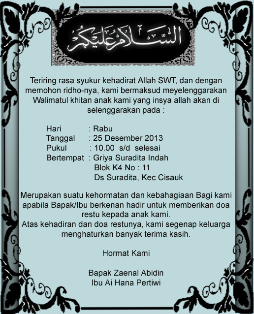 Kata Kata Mutiara Walimatul Khitan / Arisan desa untuk biaya pernikahan