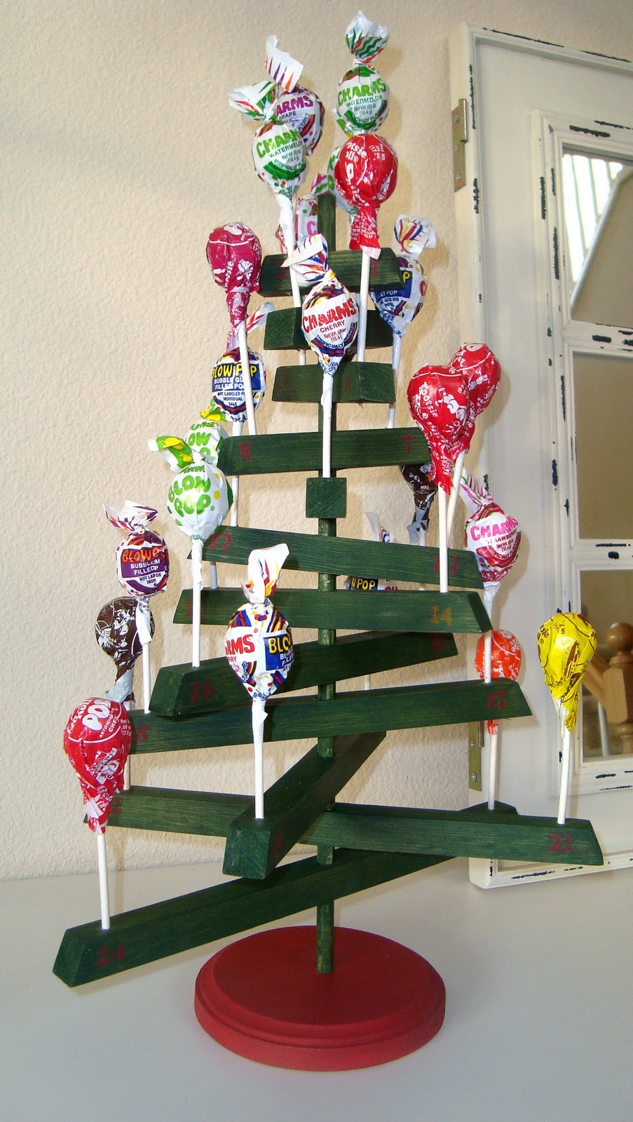 Christine's Favorite Things Christmas Advent Lollipop Tree