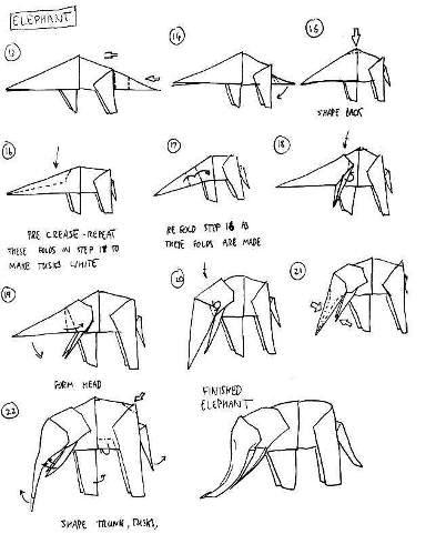 origami Instruction: Elephant | web wanderers