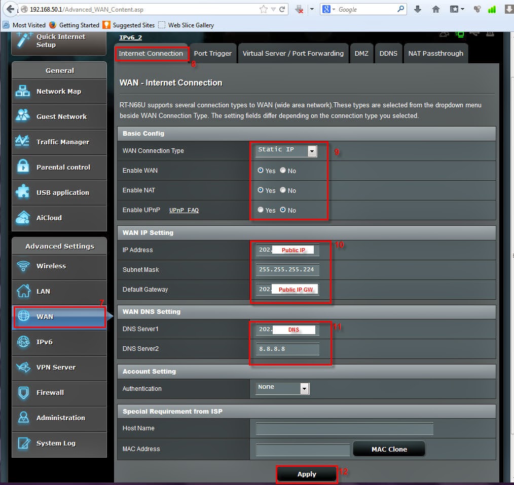 Unix Professional : How to configure Asus RT-N66U as a IPv6 wireless