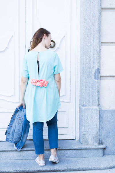 Decora tu ropa con flores diy