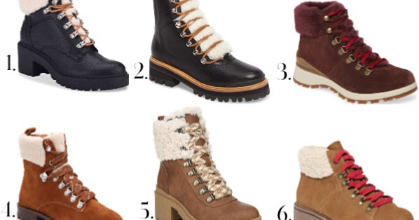 shearling combat boots