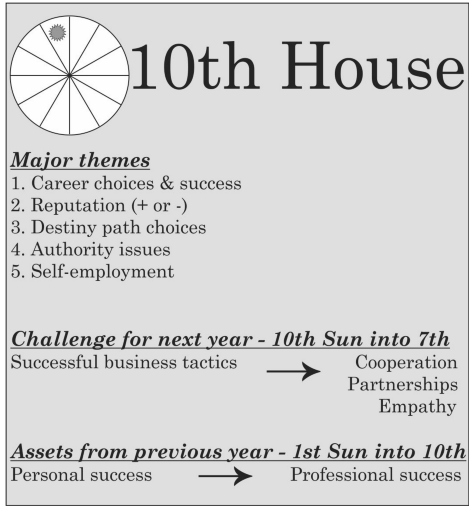 The SUN in 10TH House of yearly Solar Return chart