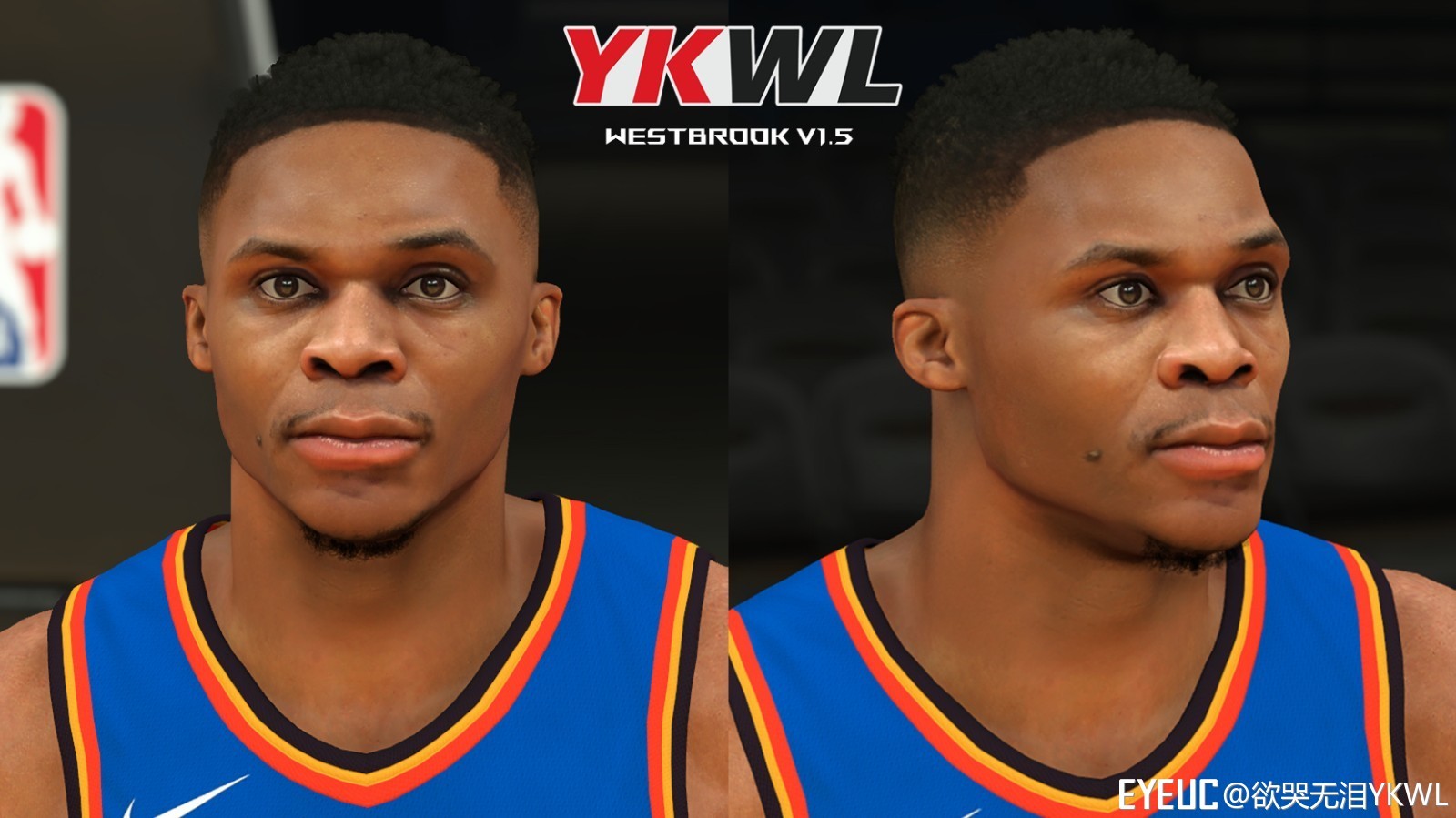 NBA 2K19 Russell Westbrook Cyberface v1.5 by YKWL