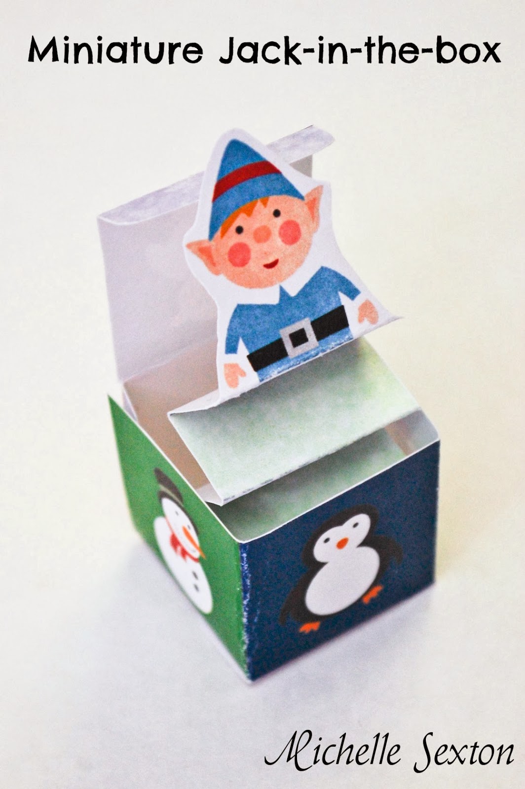 Miniature Jack-In-The-Box Paper Craft Christmas Printable | So Here's