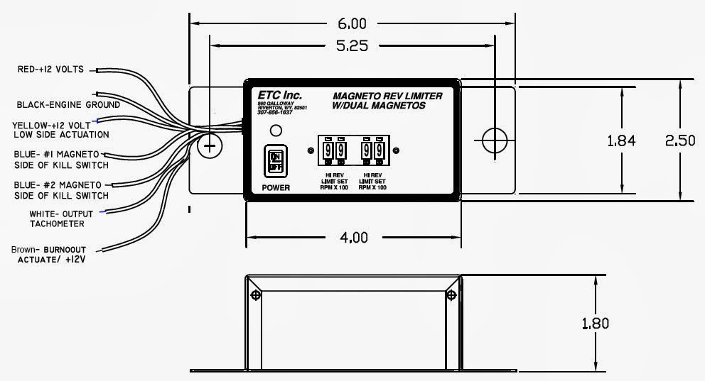ETC Rev Limiters Dual Range Rev Limiter 12 Volt with Dual