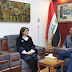 لإحياء التراث العراقي :  المدير العام لدائرة الفنون العامة يلتقي مسؤولة المركز العراقي لتأهيل المرأة وتشغيلها.