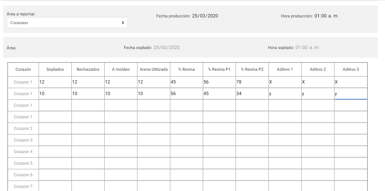 Ligth Knight Usar un Repeater para crear una tabla de datos Editable