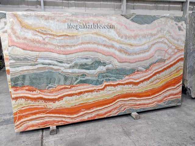 Rainbow Multi Colored Onyx Marble Slabs