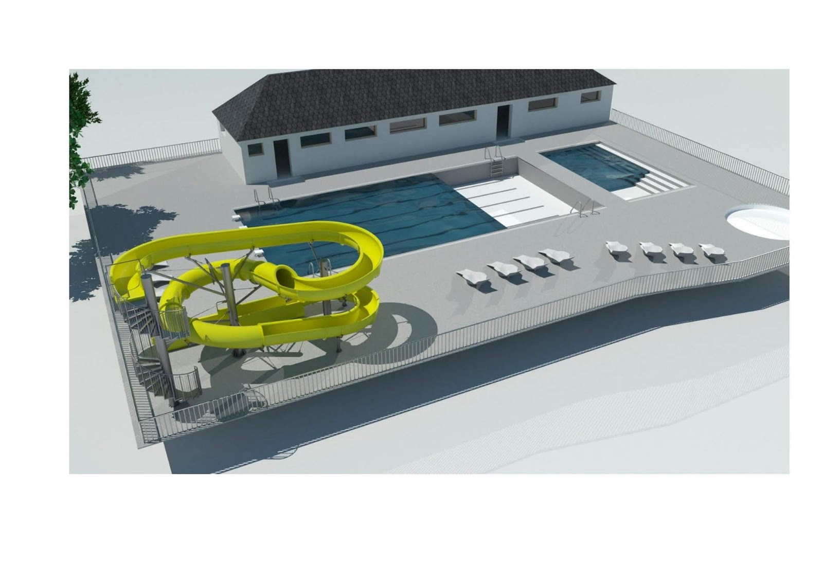 Un toboggan pour la piscine