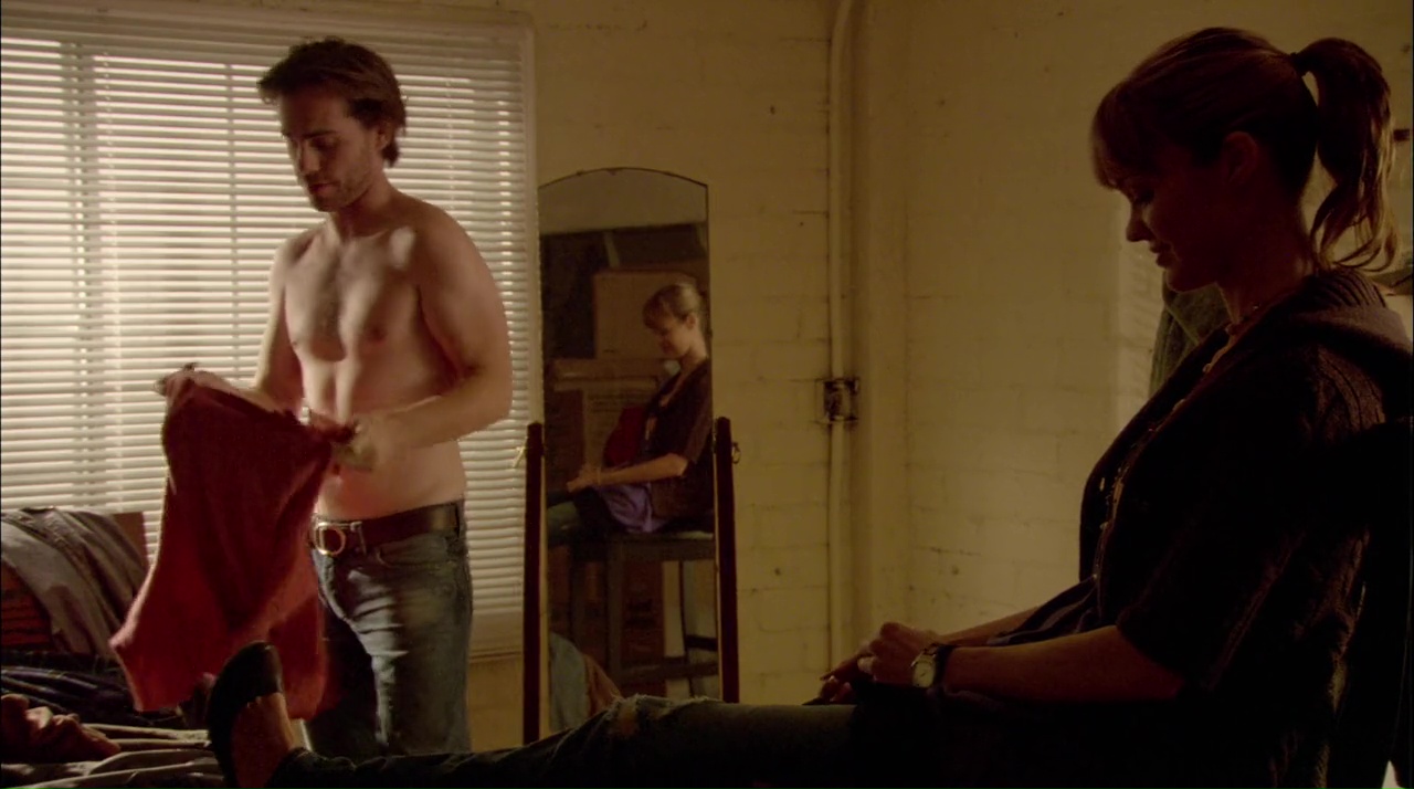 Rider Strong and Corey Large shirtless in The Penthouse.