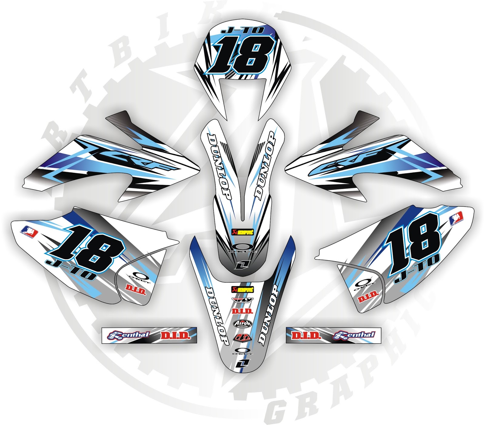 Decal CRF 230 - DECALS MOTOCROSS CUSTOM GRAPHICS