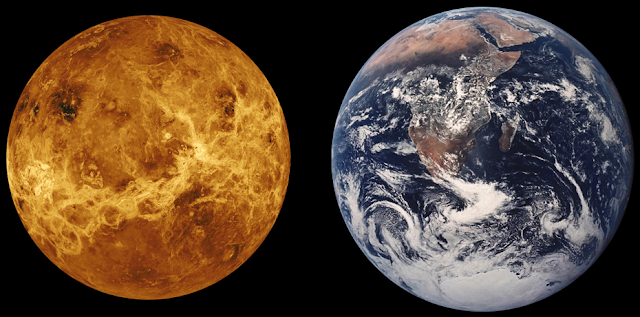 Venüs ile Dünya'nın boyutsal karşılaştırması