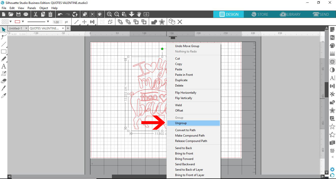 Removing unwanted cut lines in Silhouette Studio Design Bundles