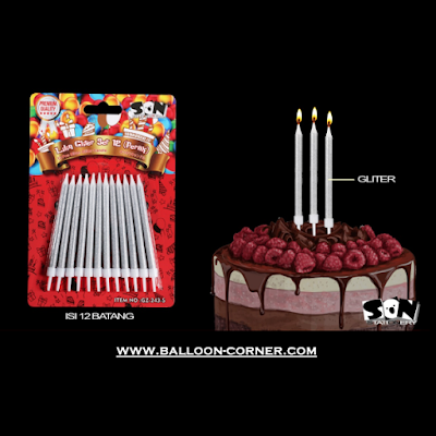 Lilin Glitter Silver Set 12 (SON Product) Lilin Glitter Silver Set 12 (SON Product)