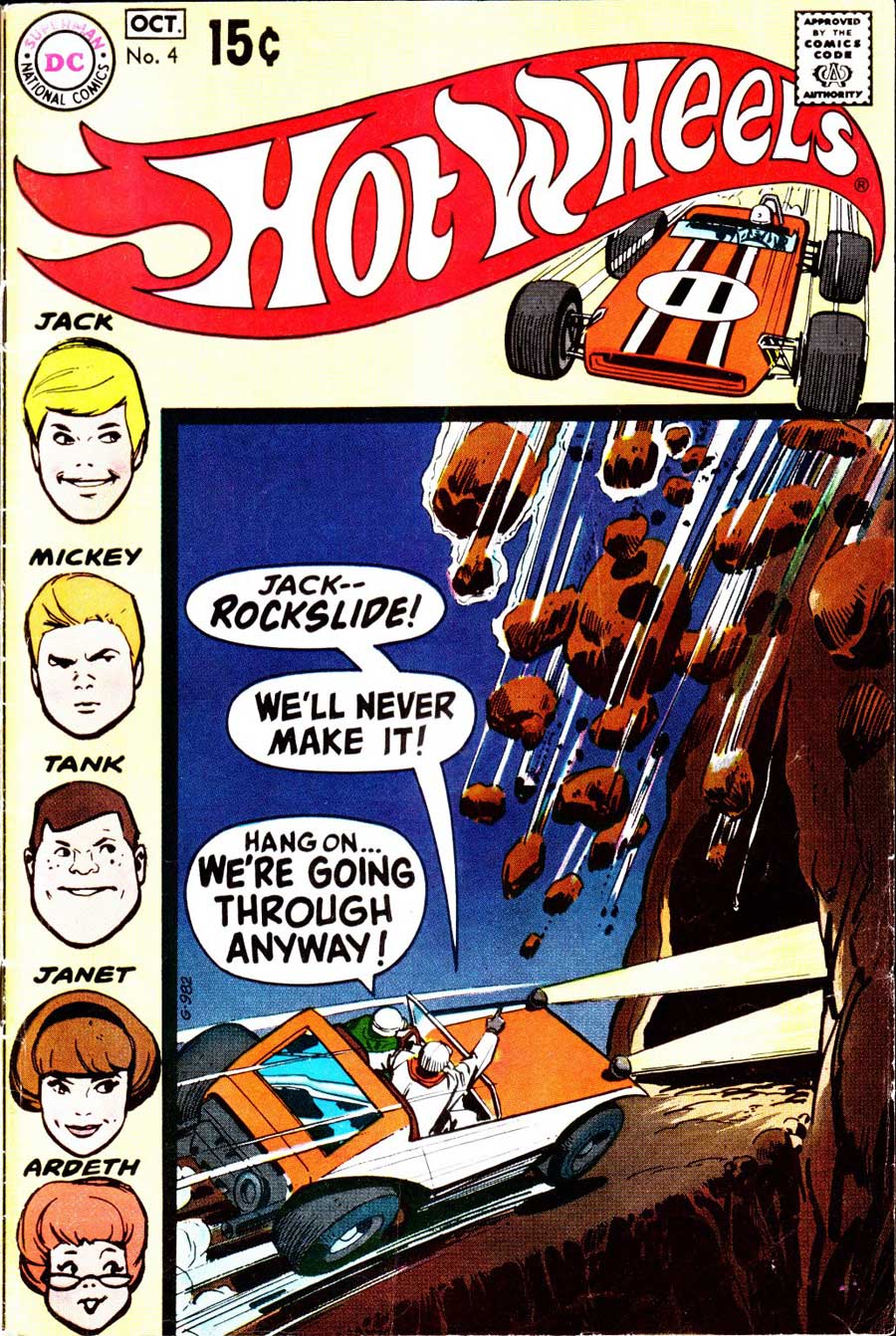 Hot Wheels v1 #4 dc 1970s bronze age comic book cover art by Alex Toth