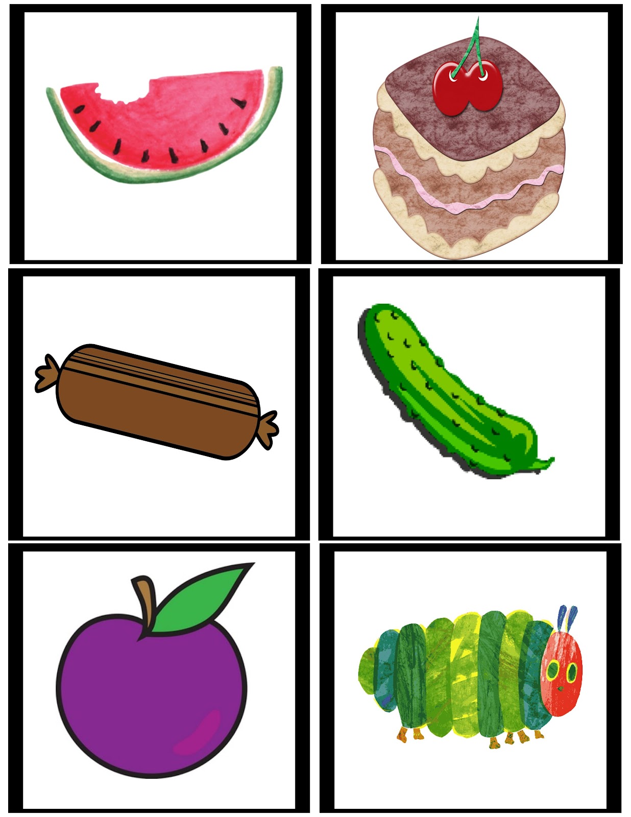 The Very Hungry Caterpillar Food Printables Pdf