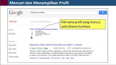 Cara mencari dan menampilkan Proril Google Scholar