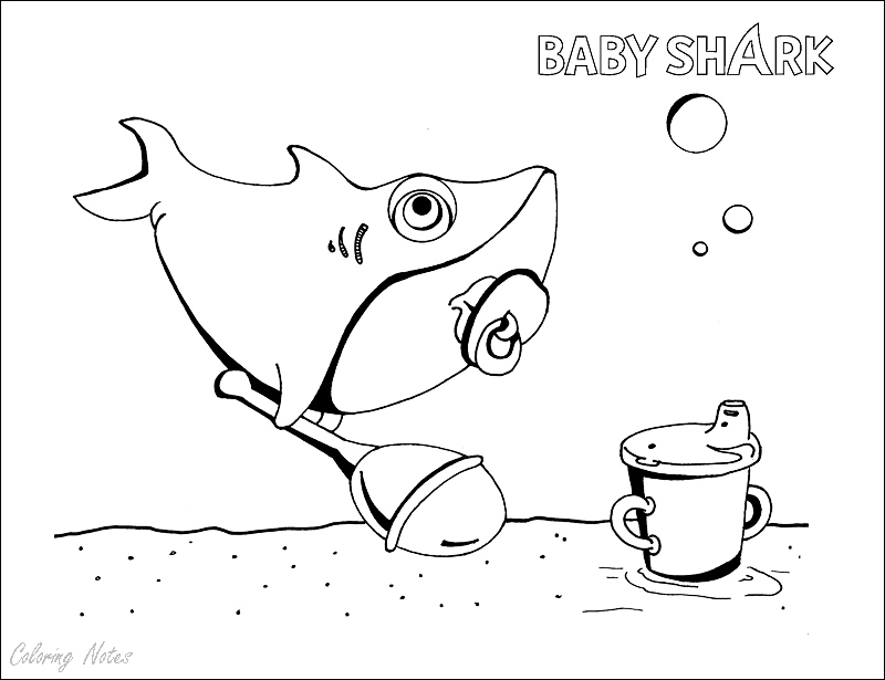 11 Baby Shark Coloring Pages Free Printable For Kids Easy And Funny Coloring Pages For Kids Free Printable