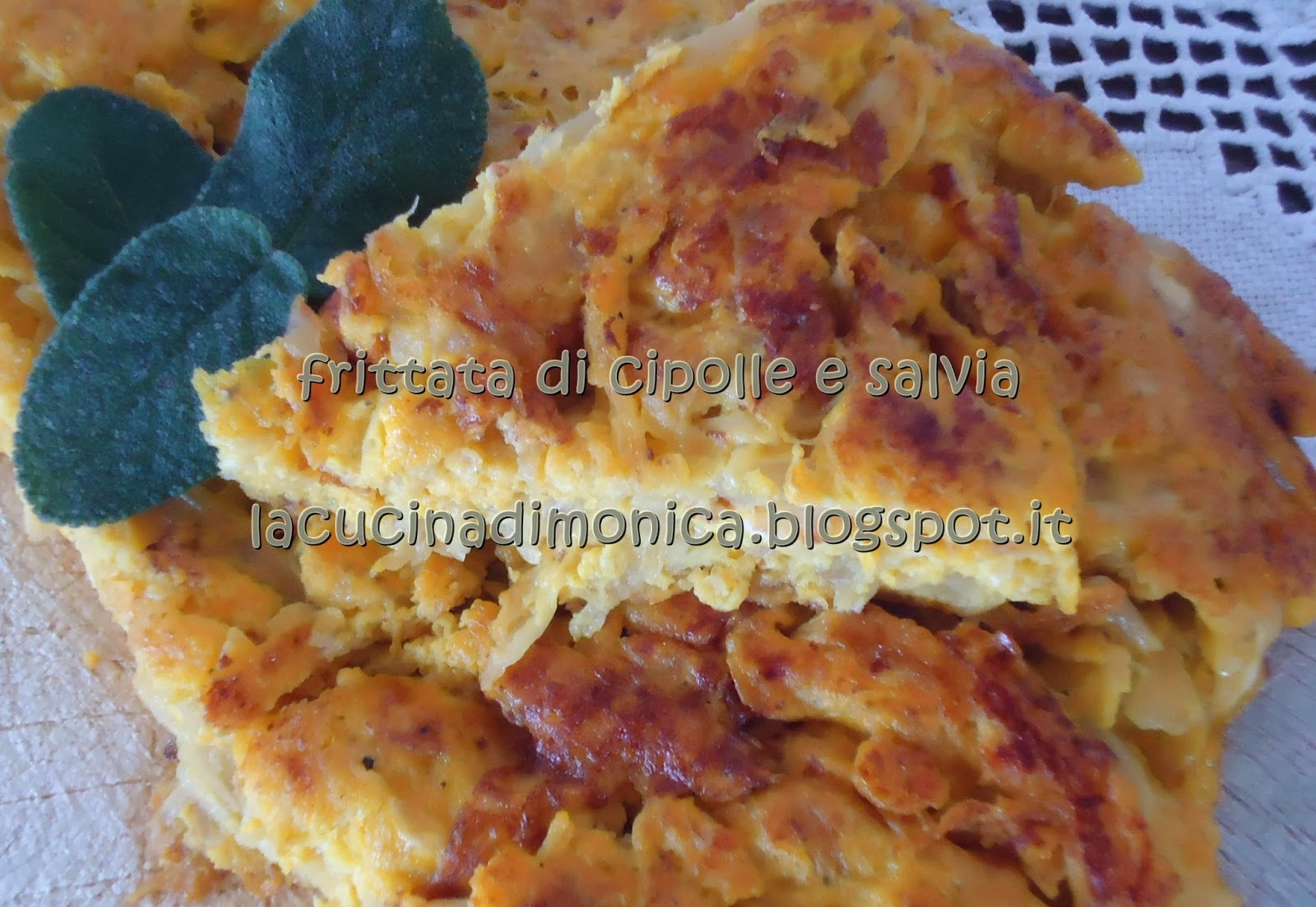 frittata di cipolle e salvia