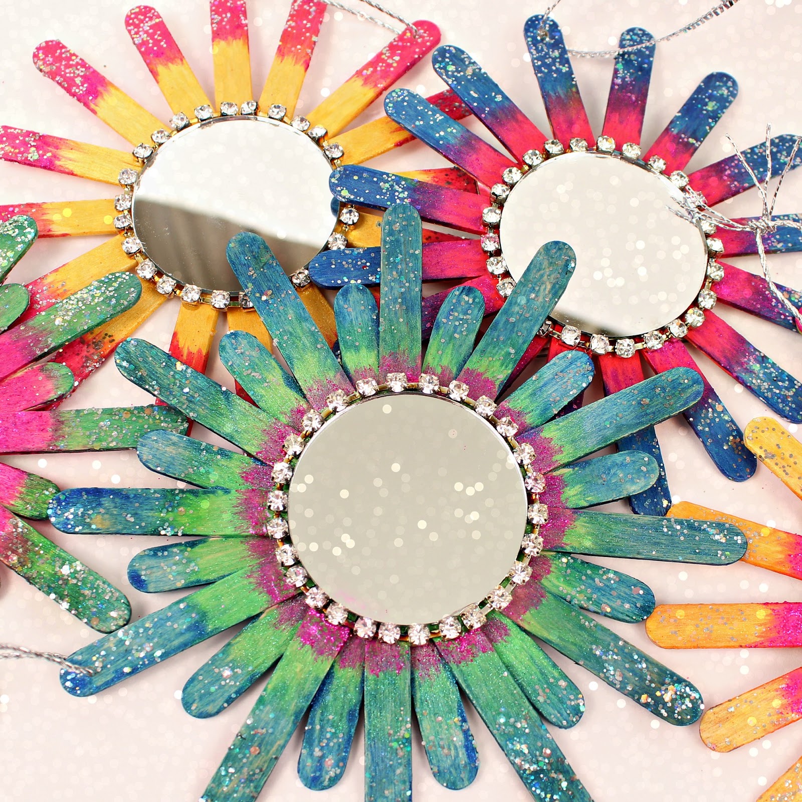 Mark Montano Sparkly Boho Mirror Ornaments