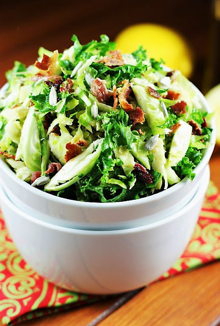 Shredded Brussels Sprouts and Kale Salad Image