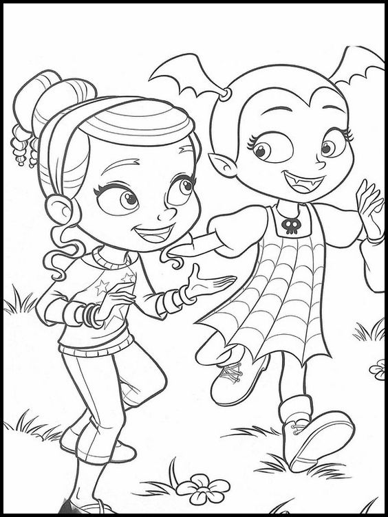 Hinh to mau vampirina va ban